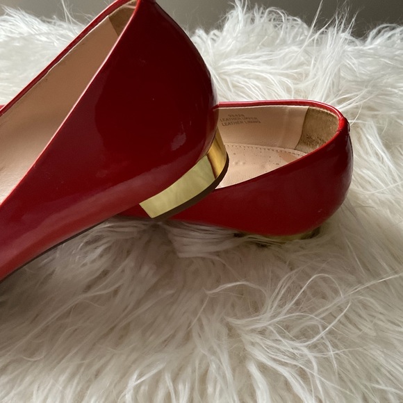 JCREW JANEY GOLD HEEL FLATS sz 7 - Picture 2 of 5